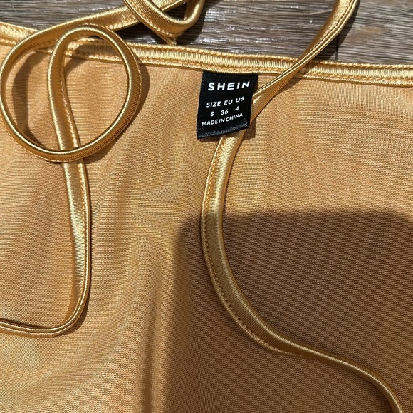 Gold Mini Party Dress - Picture 3 of 3